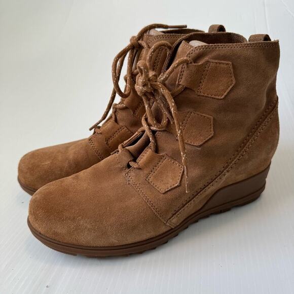 Sorel Evie suede lace up wedge shoe boots womens size 11 - Picture 7 of 14